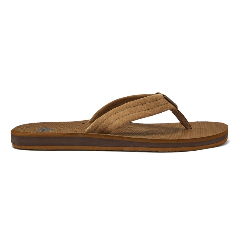 Quiksilver Carver Suede Flip Flops for Men, Arch Support Athletic Mens Sandals, Size 6 to 16 Thong Mens Slides, Tan/Solid, 8 M US - Image 2